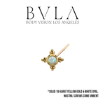 BVLA BVLA 5.0 "Mini Kandy" Nostril Screw with 2.0 White Opal