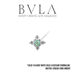 BVLA BVLA 5.0 "Mini Kandy" Nostril Screw with 2.0 Seafoam Tourmaline