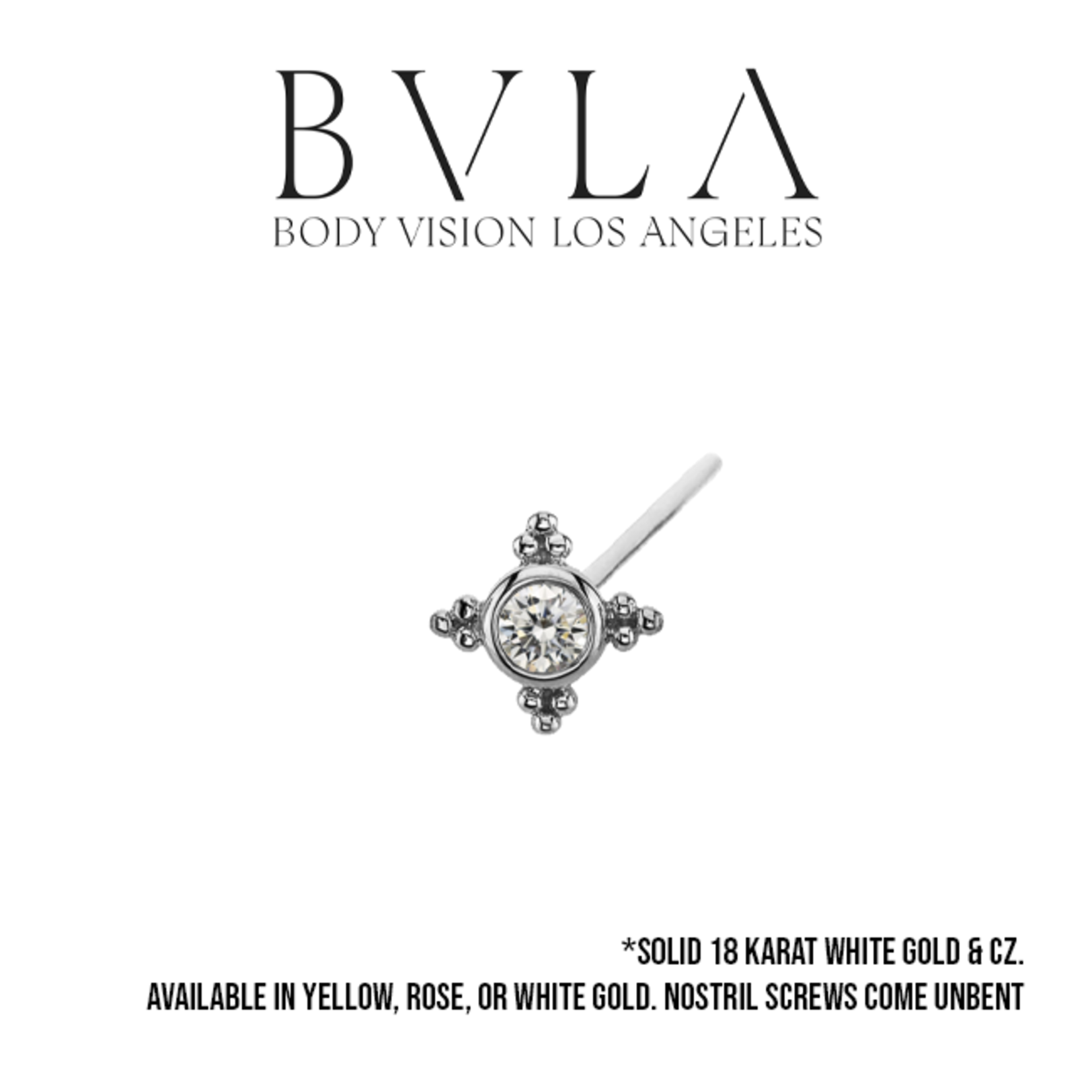 BVLA BVLA 20g "Mini Kandy" nostril screw with 2.0 CZ