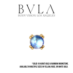 BVLA BVLA "Round Cab Prong" Press-Fit End with Rainbow Moonstone