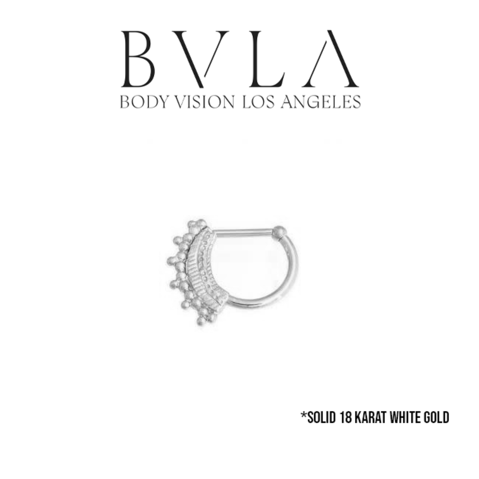BVLA BVLA 18g "Bethra" Nostril Ring with afghan plate