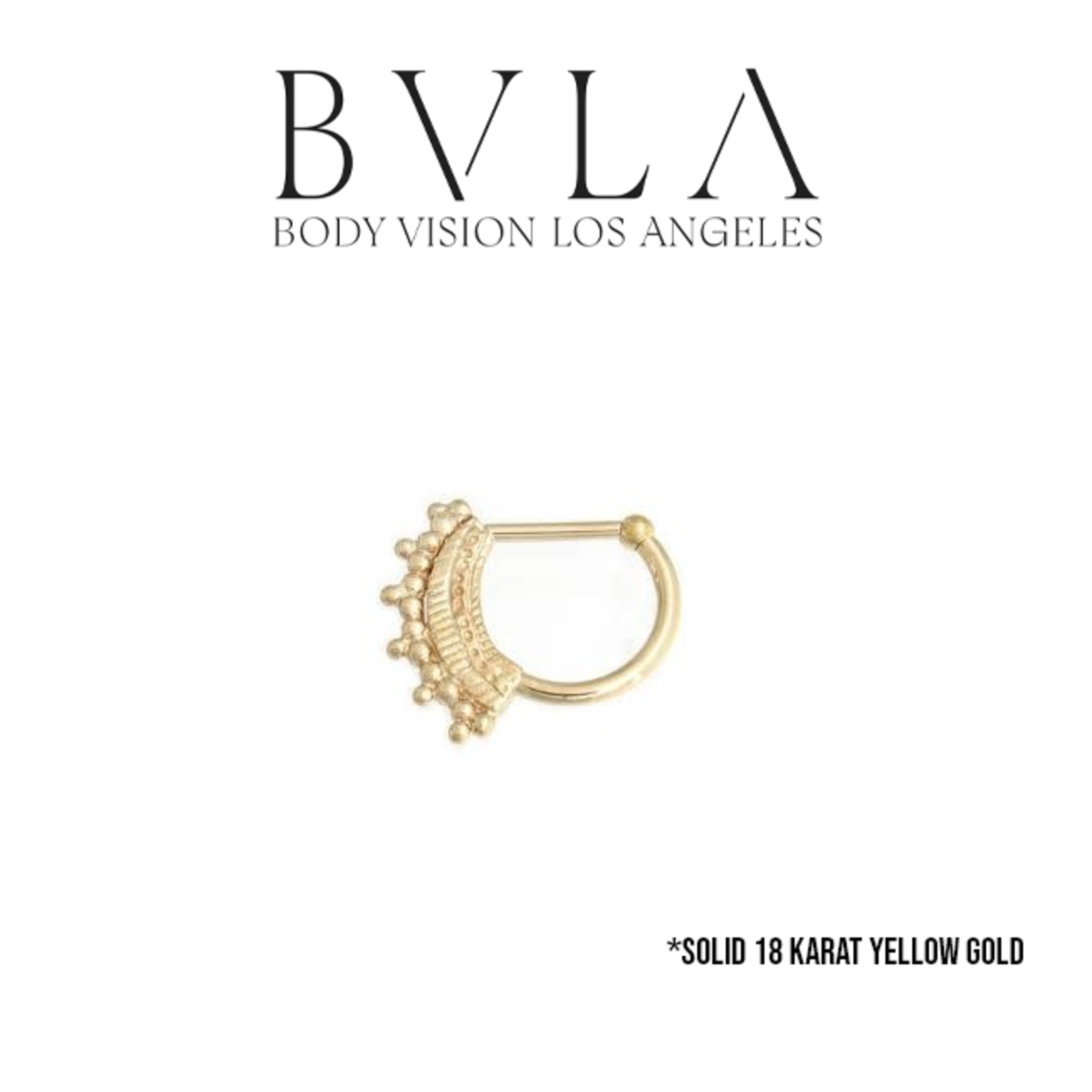 BVLA BVLA 20g "Bethra" Nostril Ring with afghan plate