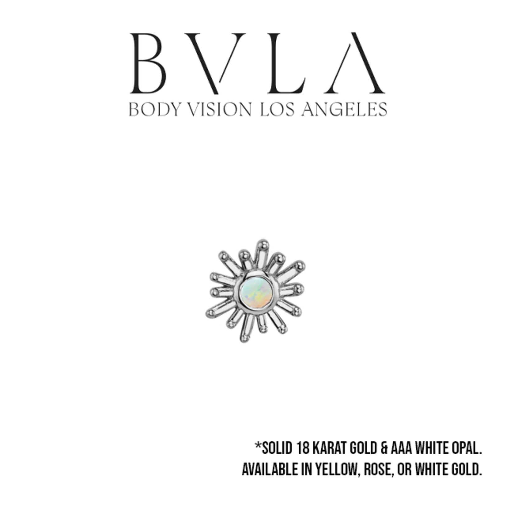 BVLA BVLA 4.0mm "Sunray" press-fit end with 1.5 AAA White Opal