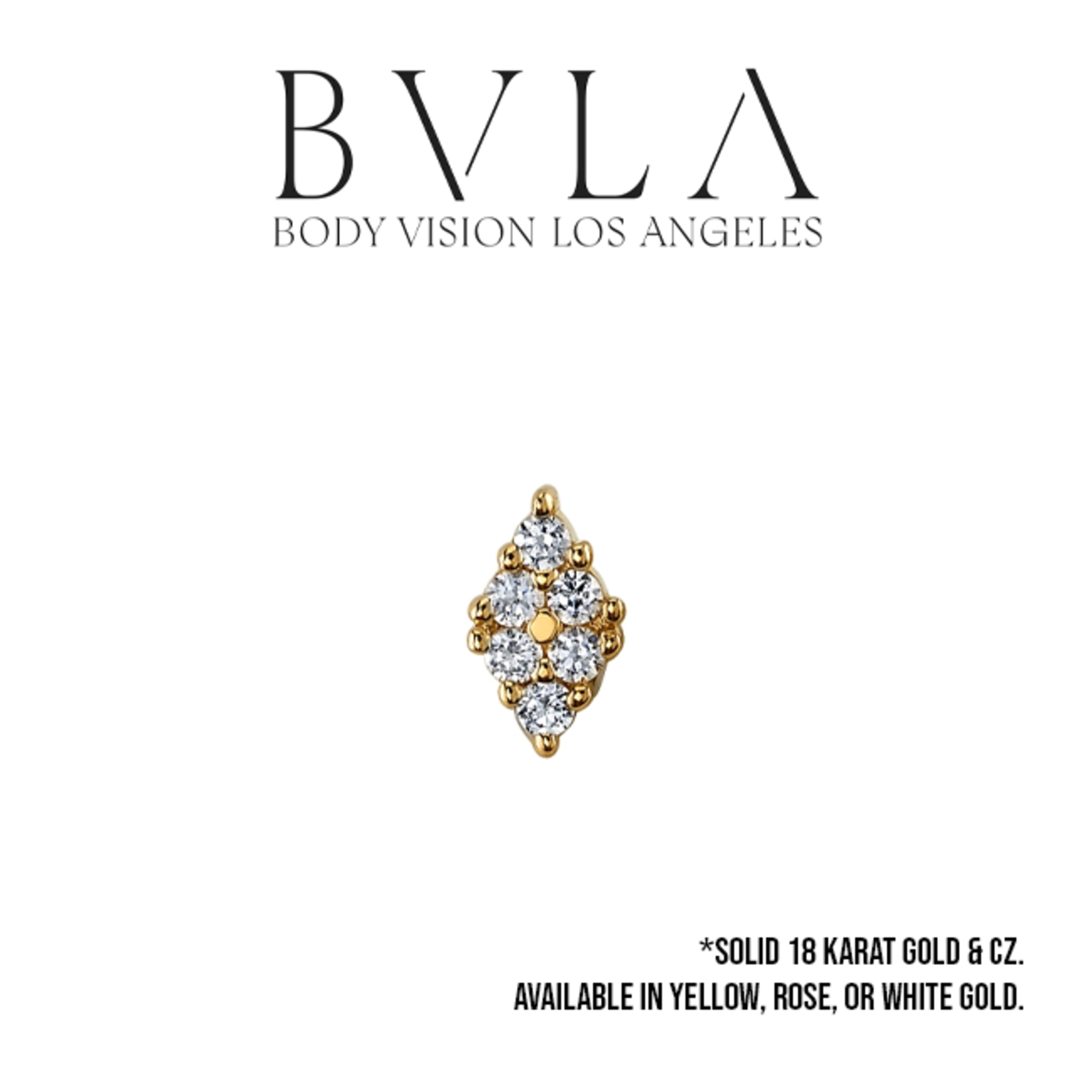 BVLA BVLA 4.7x2.7 "Oasis" press fit end with 6x 1.0 CZ