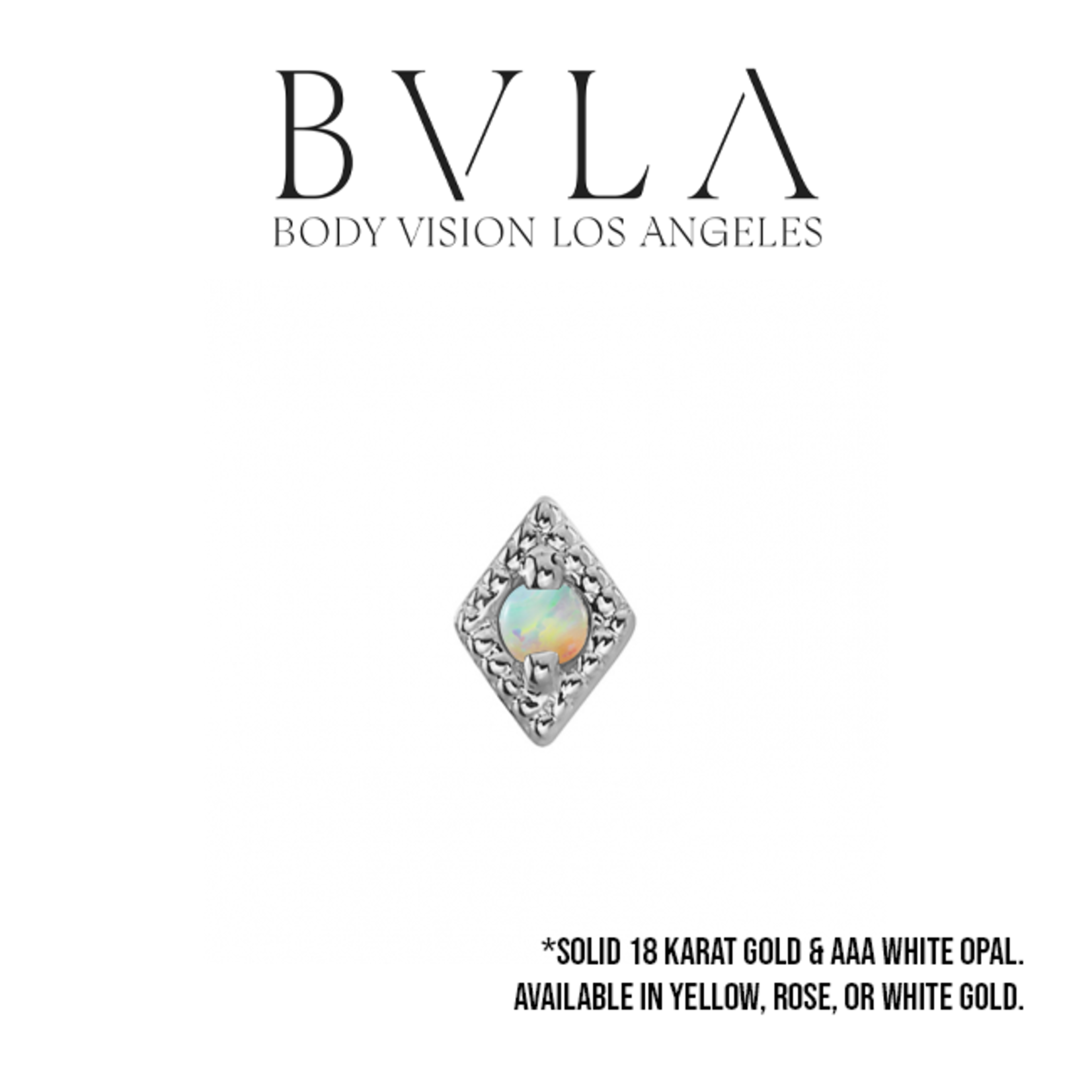 BVLA BVLA 5.0 "Harlequin" press fit end with 1.75 AAA white opal