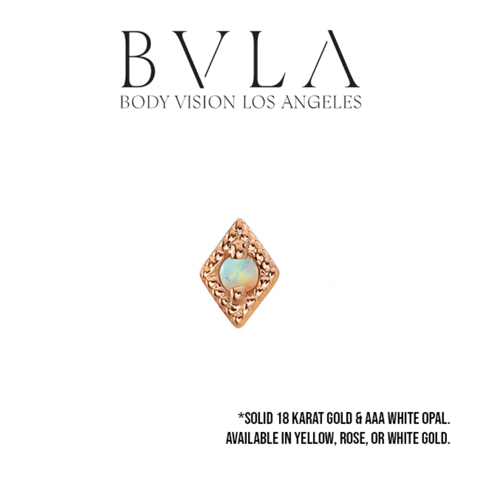 BVLA BVLA 5.0 "Harlequin" press fit end with 1.75 AAA white opal