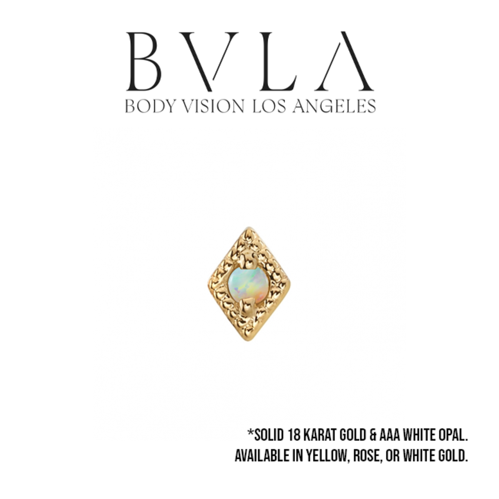 BVLA BVLA 5.0 "Harlequin" press fit end with 1.75 AAA white opal