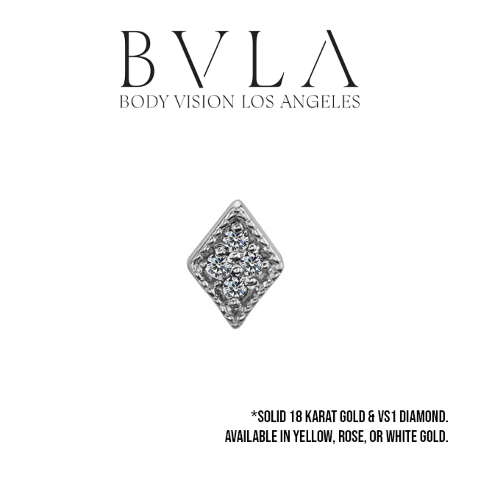 BVLA BVLA 5.0 "4 Gem Harlequin" threaded end with 4x 1.0 VS1 Diamond