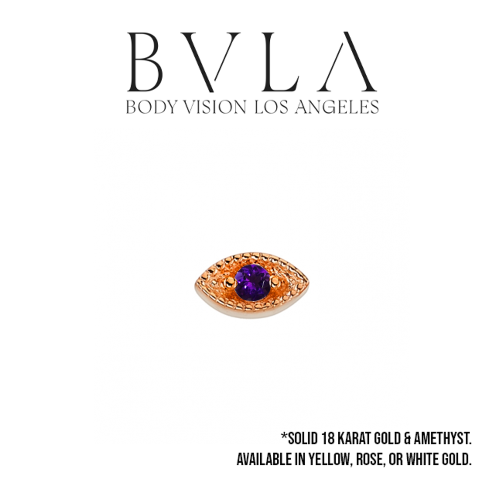 BVLA BVLA 6x3 "Marquise Harlequin" threaded end with 2.0 AA Amethyst