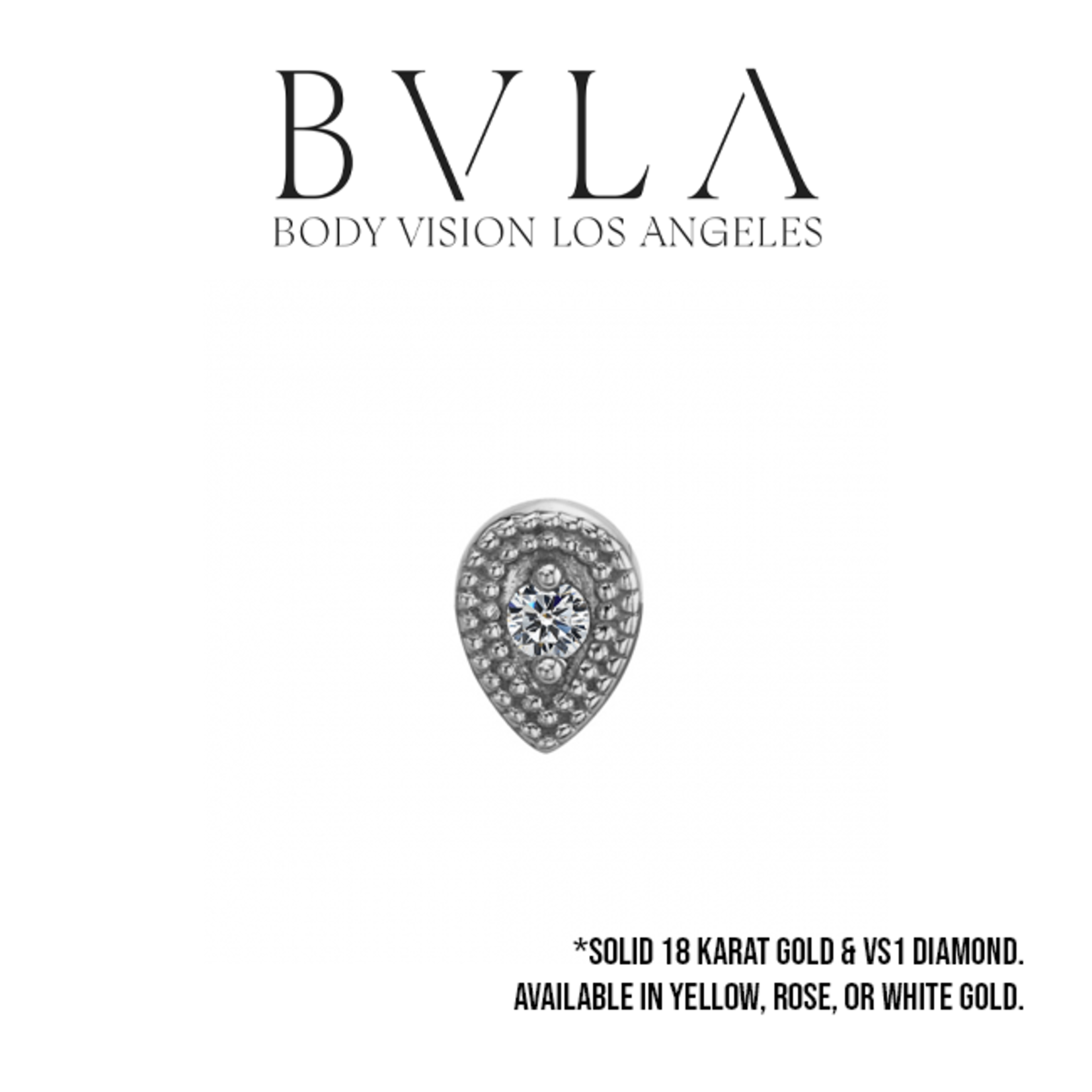BVLA BVLA 6x2 "Double Pear Harlequin" press fit end with 2.0 VS1 diamond