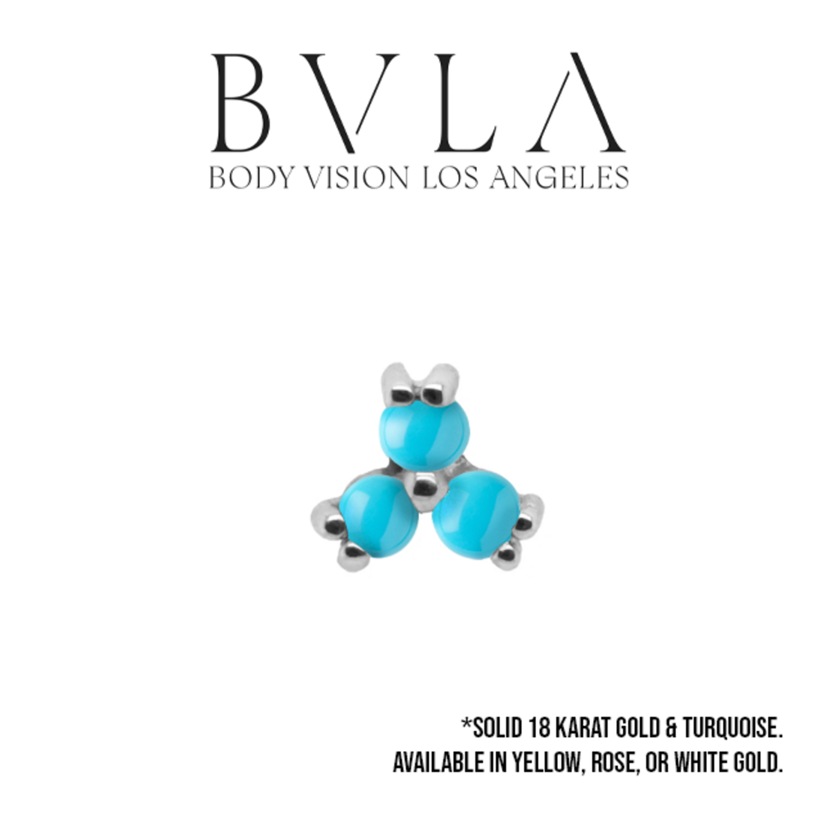 BVLA BVLA "Tri Prong Cluster" press fit end with turquoise