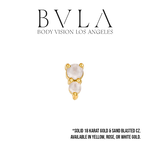 BVLA BVLA 4.0x2.0mm "Jeanie 2" Press-Fit End with Sandblasted CZ