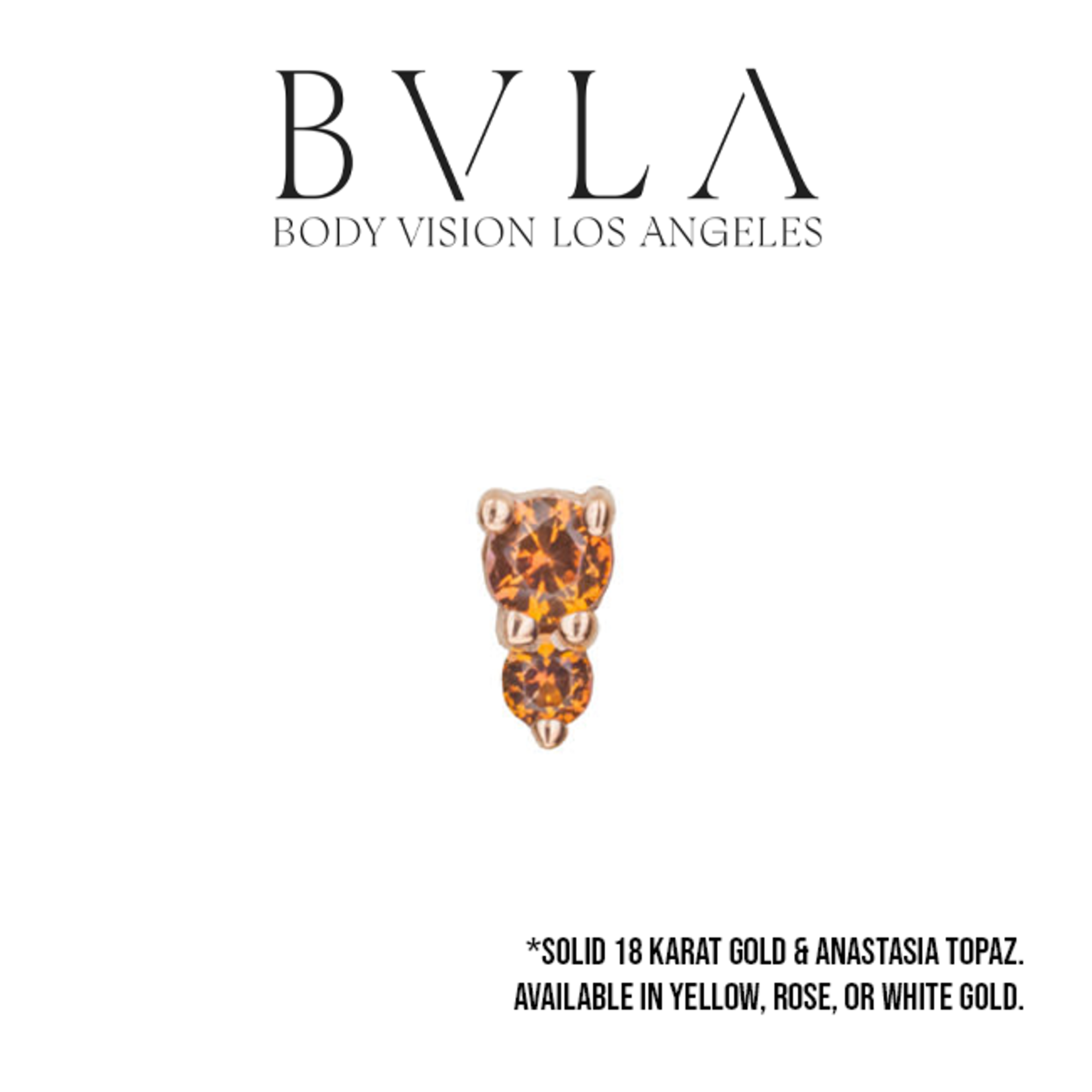 BVLA BVLA "Jeanie 2" press fit end with 2.0 & 1.5 Anastasia topaz