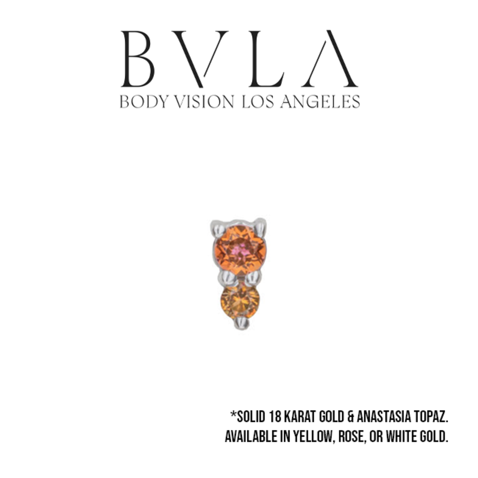 BVLA BVLA 4.0x2.0mm "Jeanie 2" press-fit end with 2.0mm & 1.5mm Anastasia topaz