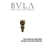 BVLA BVLA 5.0x2.0mm "Jeanie 3" Press-Fit end with Smoky Quartz