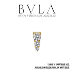 BVLA BVLA 5.0x2.0mm "Jeanie 3" Press-Fit End with CZ