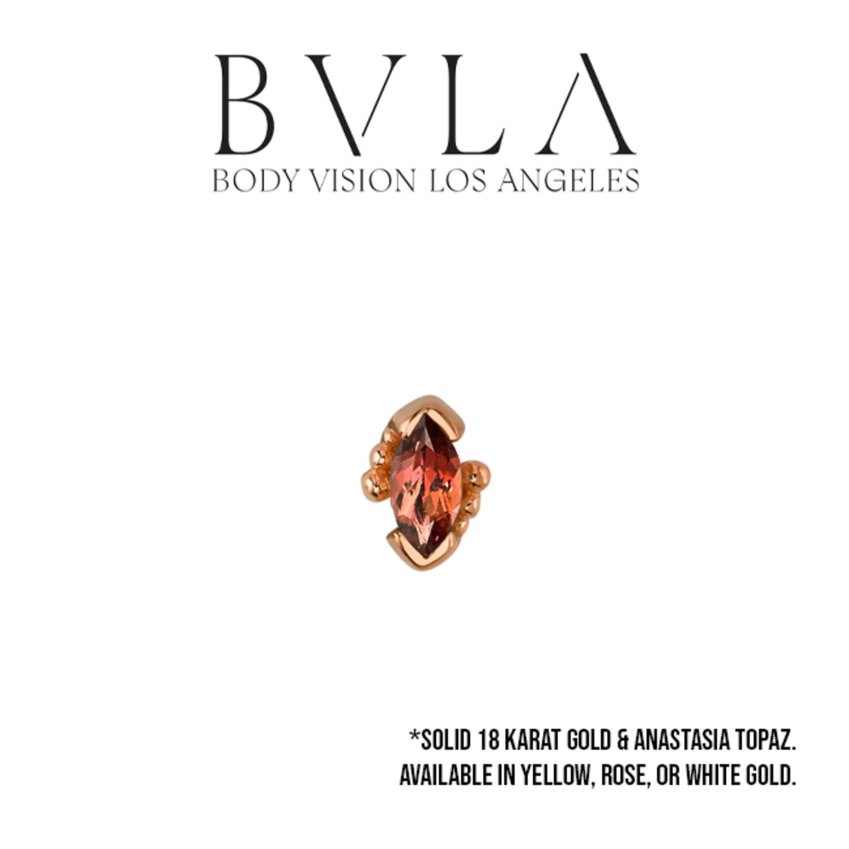 BVLA BVLA "Beaded Marquise" press-fit end with 4x2 Anastasia Topaz