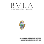 BVLA BVLA "Beaded Marquise" Press-Fit End with Mercury Mist Topaz