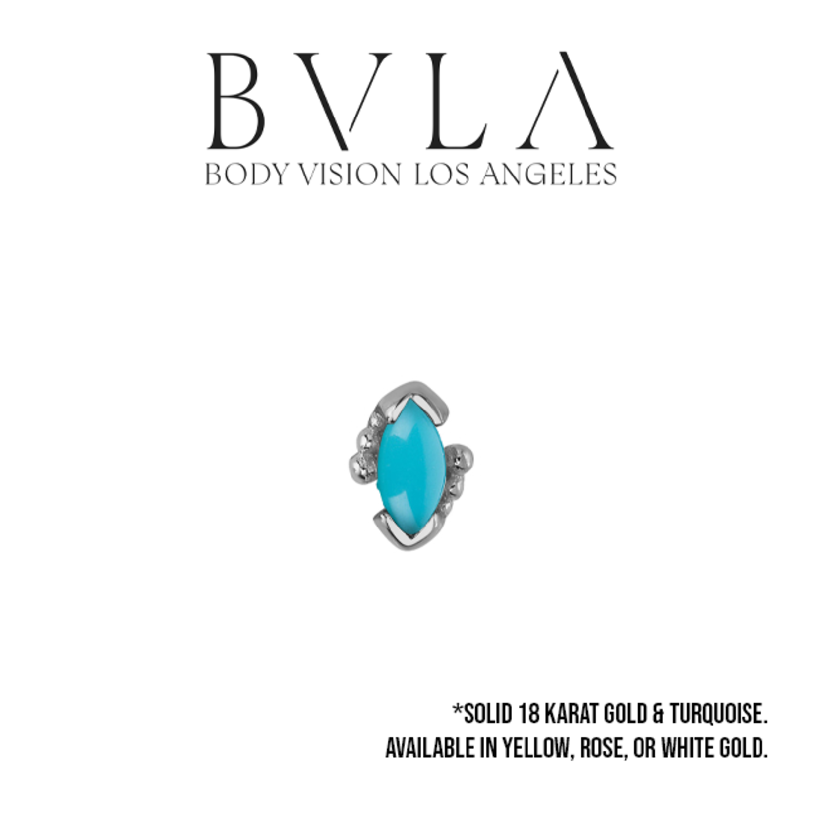 BVLA BVLA "Beaded Marquise" press-fit end with Turquoise