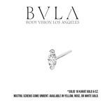 BVLA BVLA "V-prong Marquise" Nostril Screw with CZ