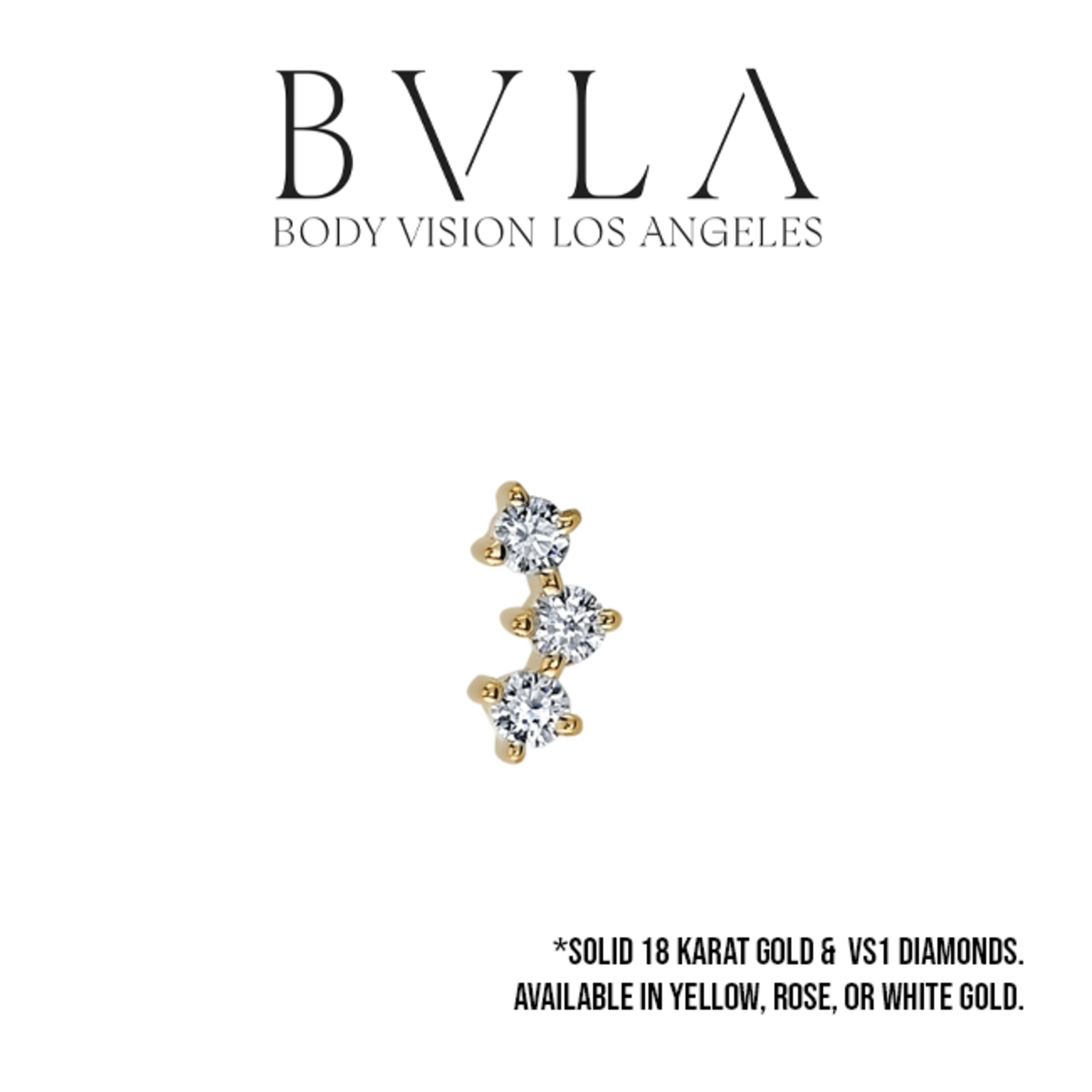 BVLA BVLA "Muse" press-fit end with 3x 1.0 VS1 diamonds