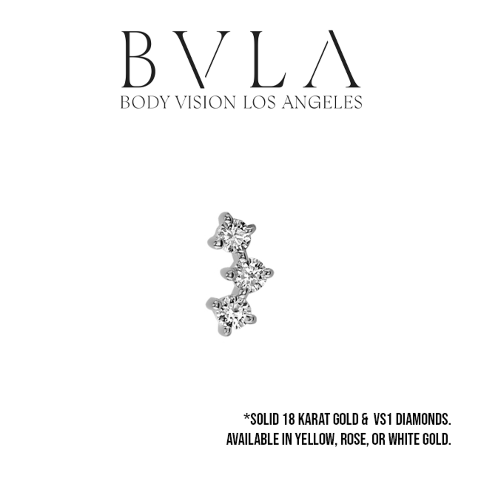 BVLA BVLA "Muse" press-fit end with 3x 1.0 VS1 diamonds
