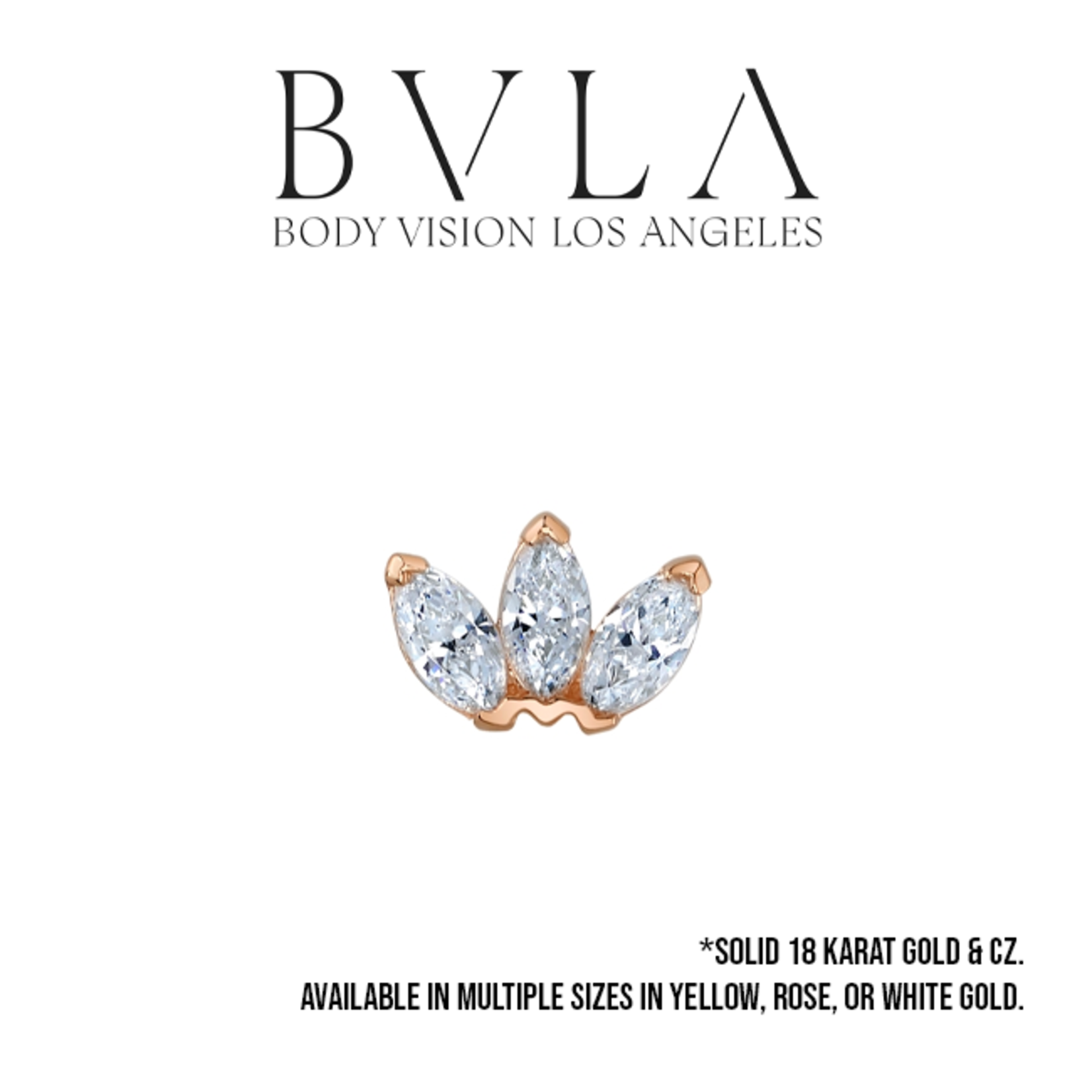 BVLA BVLA "Marquise Fan" press fit end with CZ