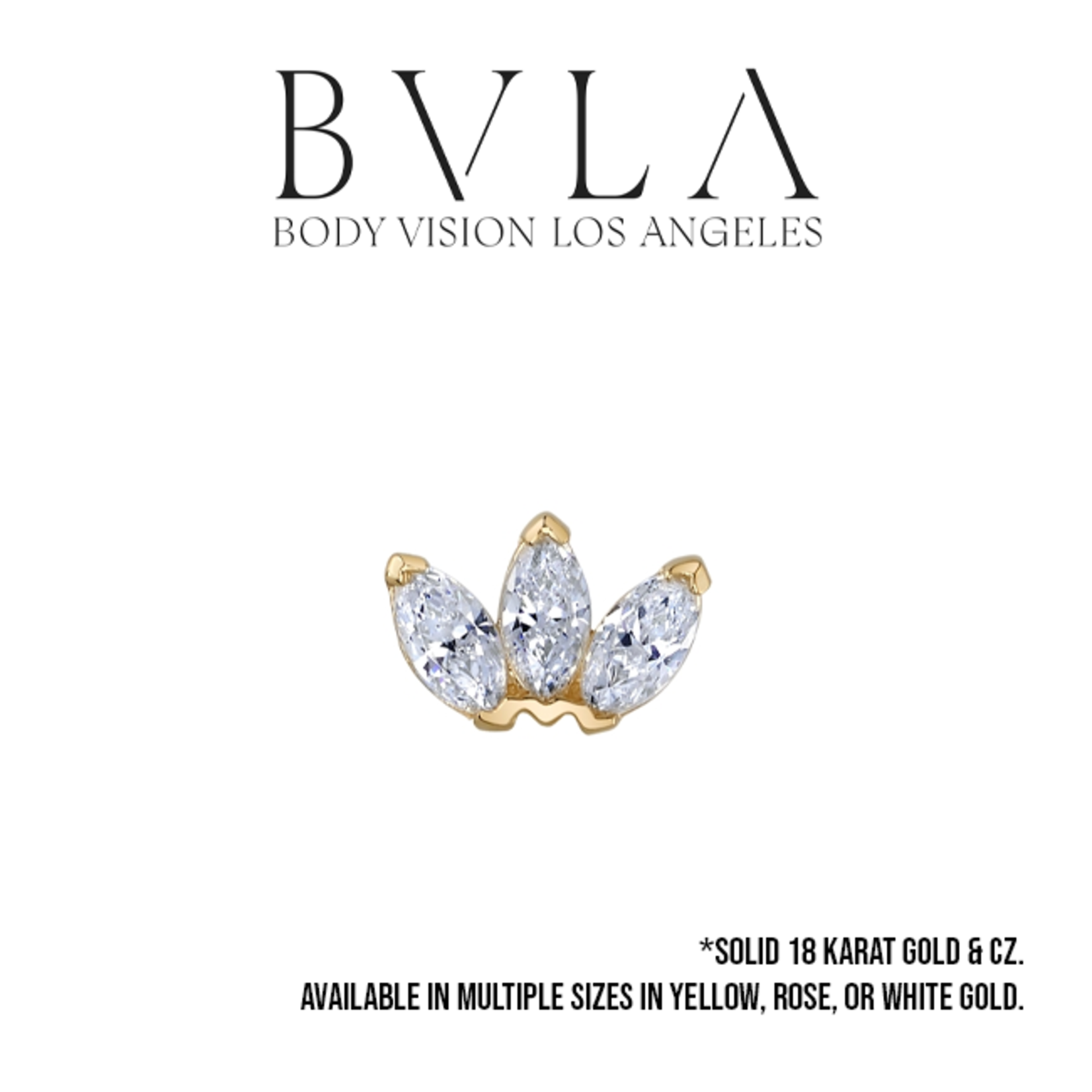 BVLA BVLA "Marquise Fan" press fit end with CZ