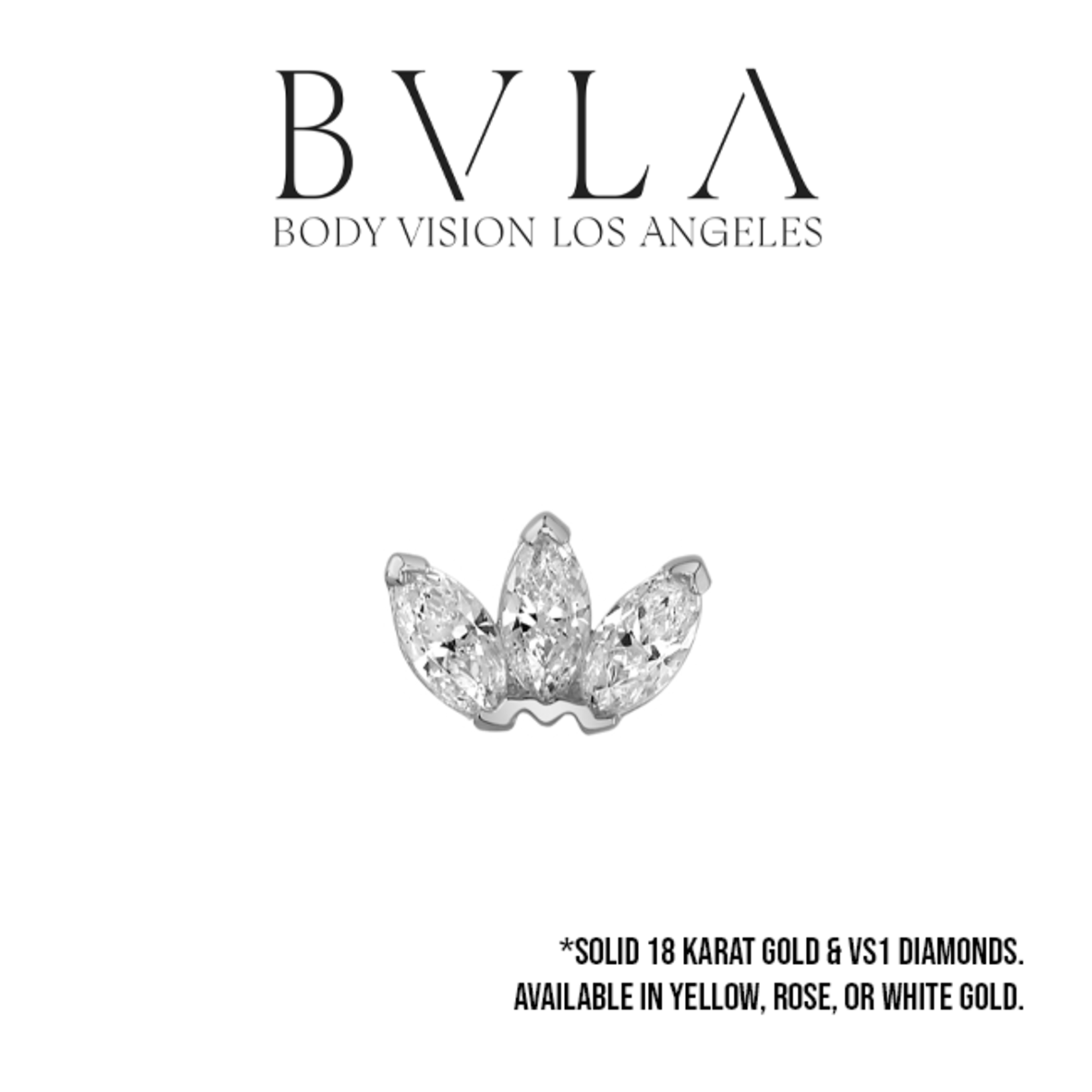 BVLA BVLA Marquise Fan press fit end with VS1 Diamonds
