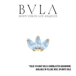 BVLA BVLA "Marquise Fan" Press-Fit End with Sandblasted Aquamarine