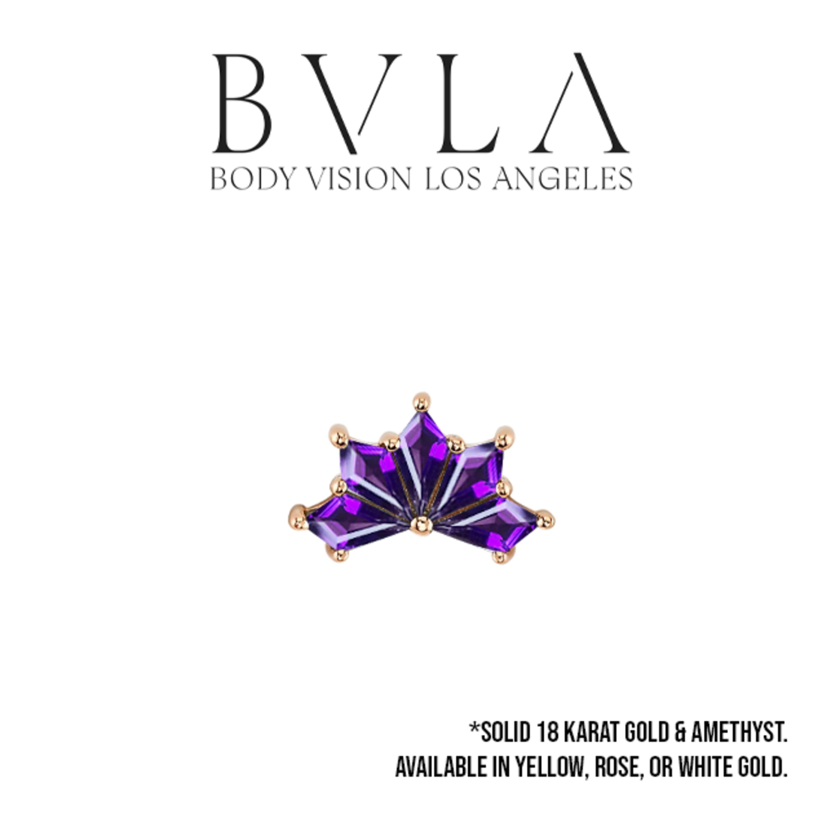 BVLA BVLA "Spirit" threaded end with 5x 4x2 Amethyst kites