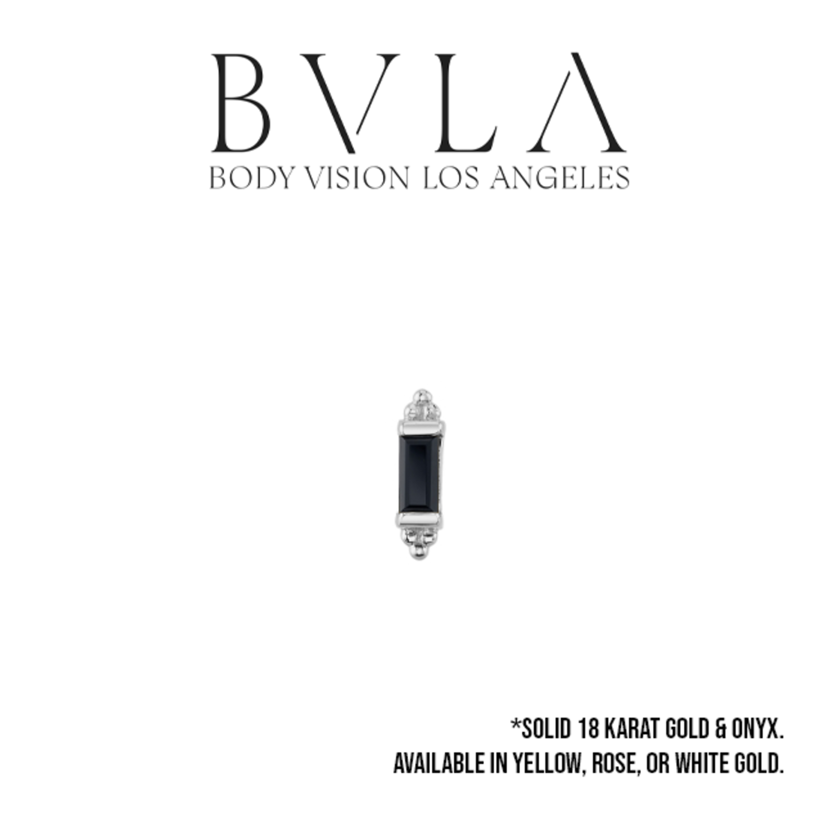 BVLA BVLA "Siva" press-fit end with 3.0x1.5 Onyx baguette
