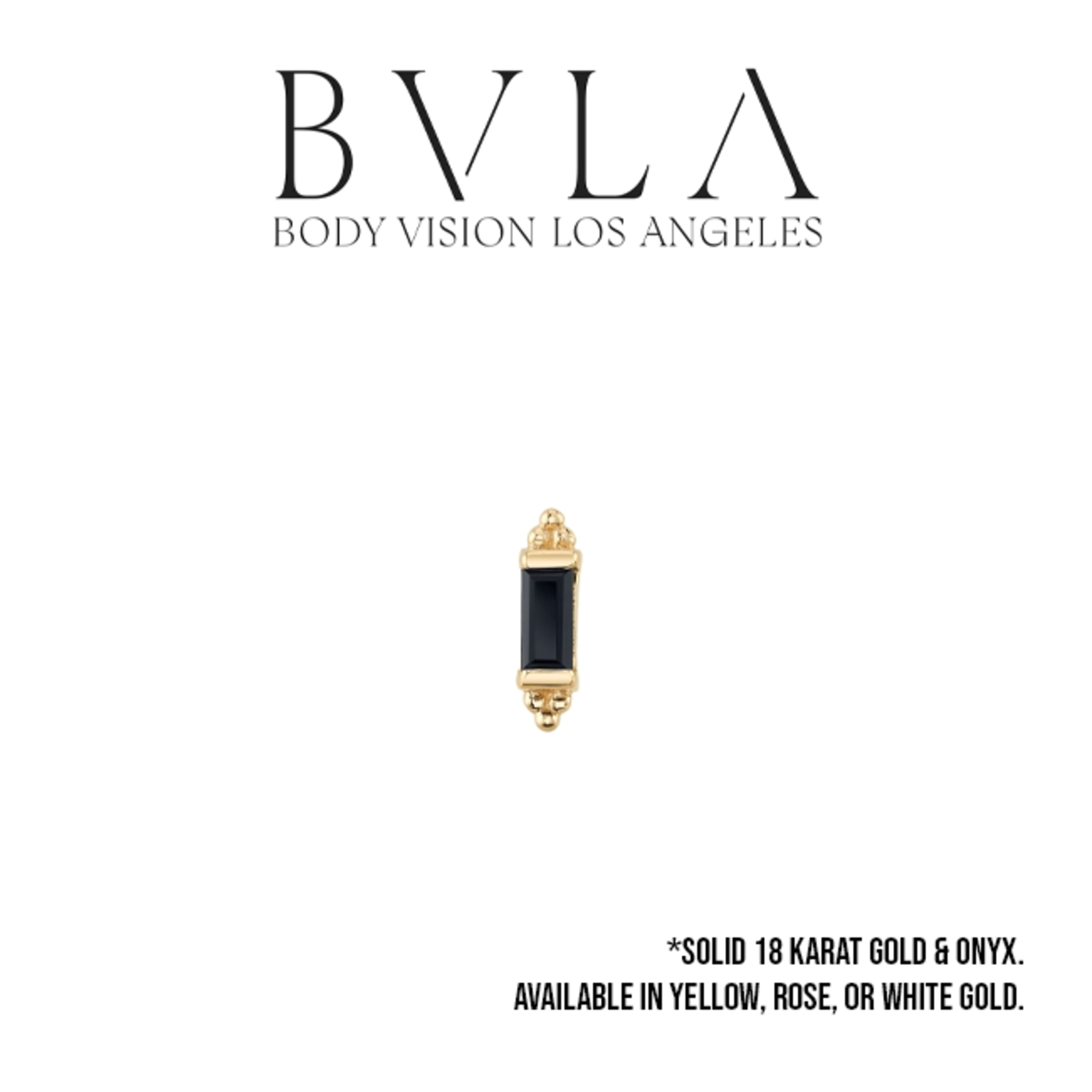 BVLA BVLA "Siva" press-fit end with 3.0x1.5 Onyx baguette