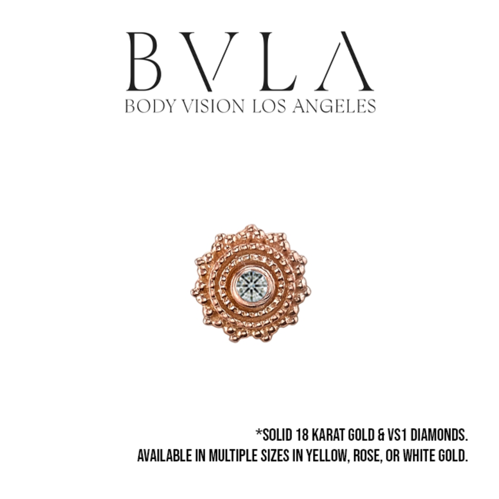 BVLA BVLA "Afghan" threaded end with VS1 Diamonds