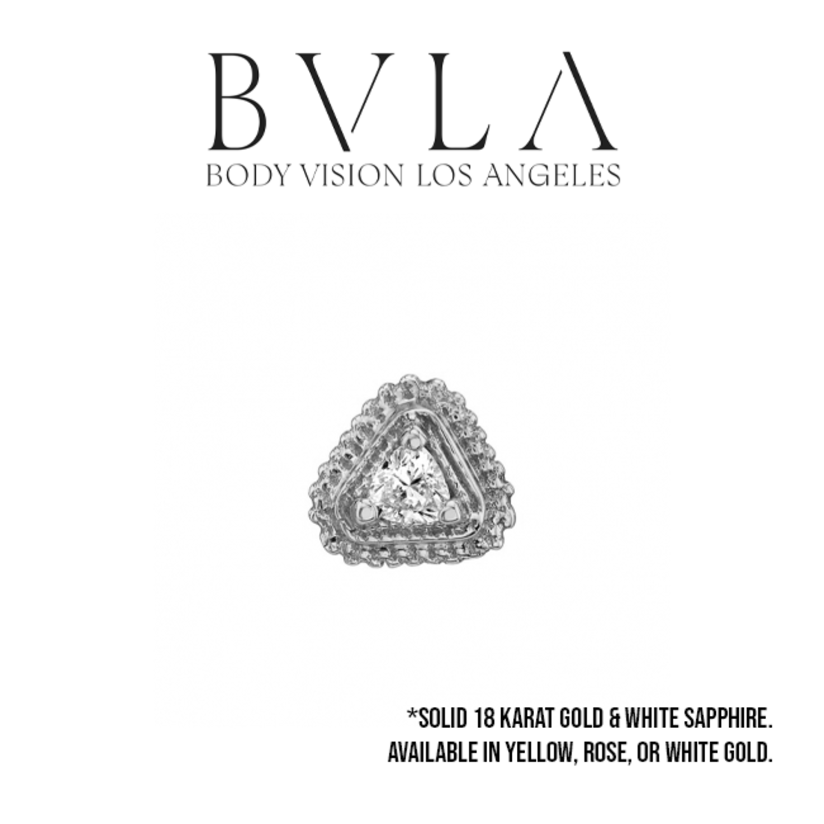 BVLA BVLA "Afghan Trillion" threaded end with 3.0 AA White Sapphire