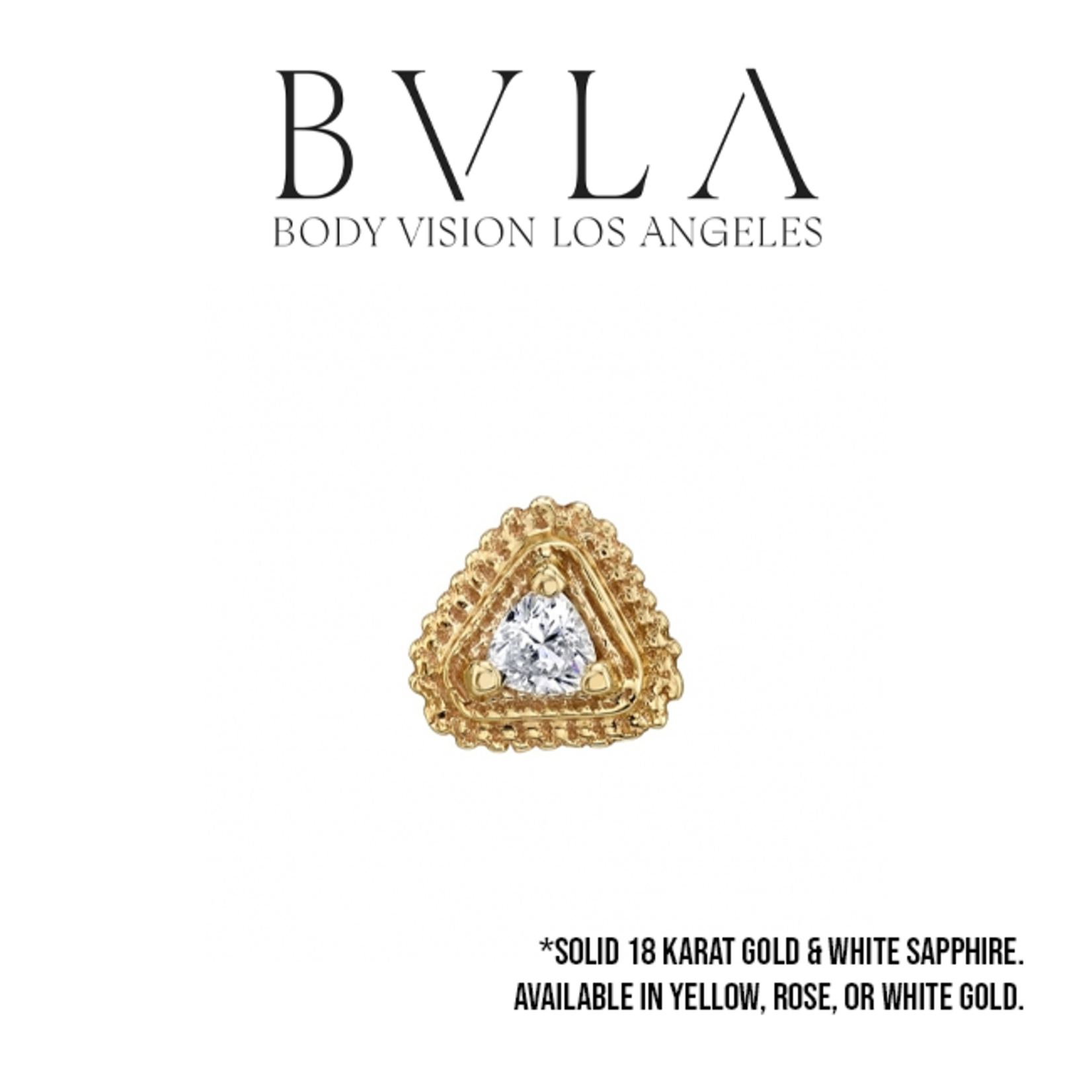 BVLA BVLA "Afghan Trillion" threaded end with 3.0 AA White Sapphire
