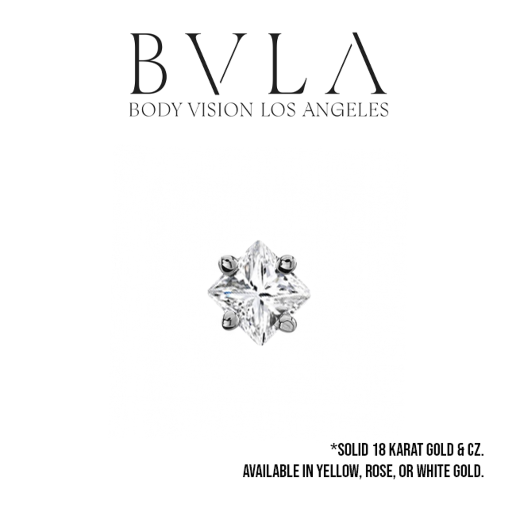 BVLA BVLA 4 prong princess setting threaded end with CZ