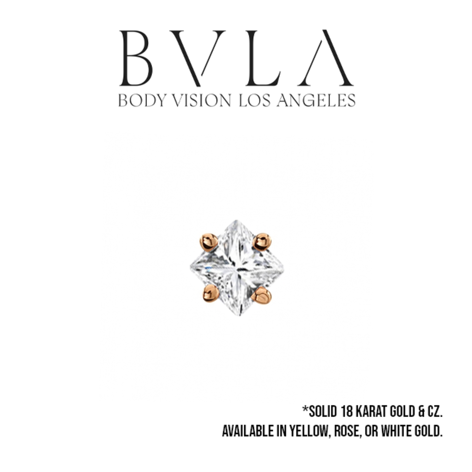 BVLA BVLA 4 prong princess setting threaded end with CZ