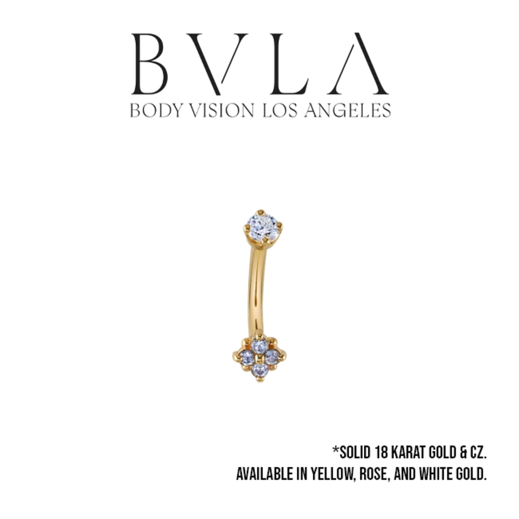 BVLA BVLA 16g "Reema" j-curve with 4x 1.25 CZ and 3.0 CZ top