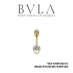 BVLA BVLA "Rianna" 16g Curve with CZ and Chain