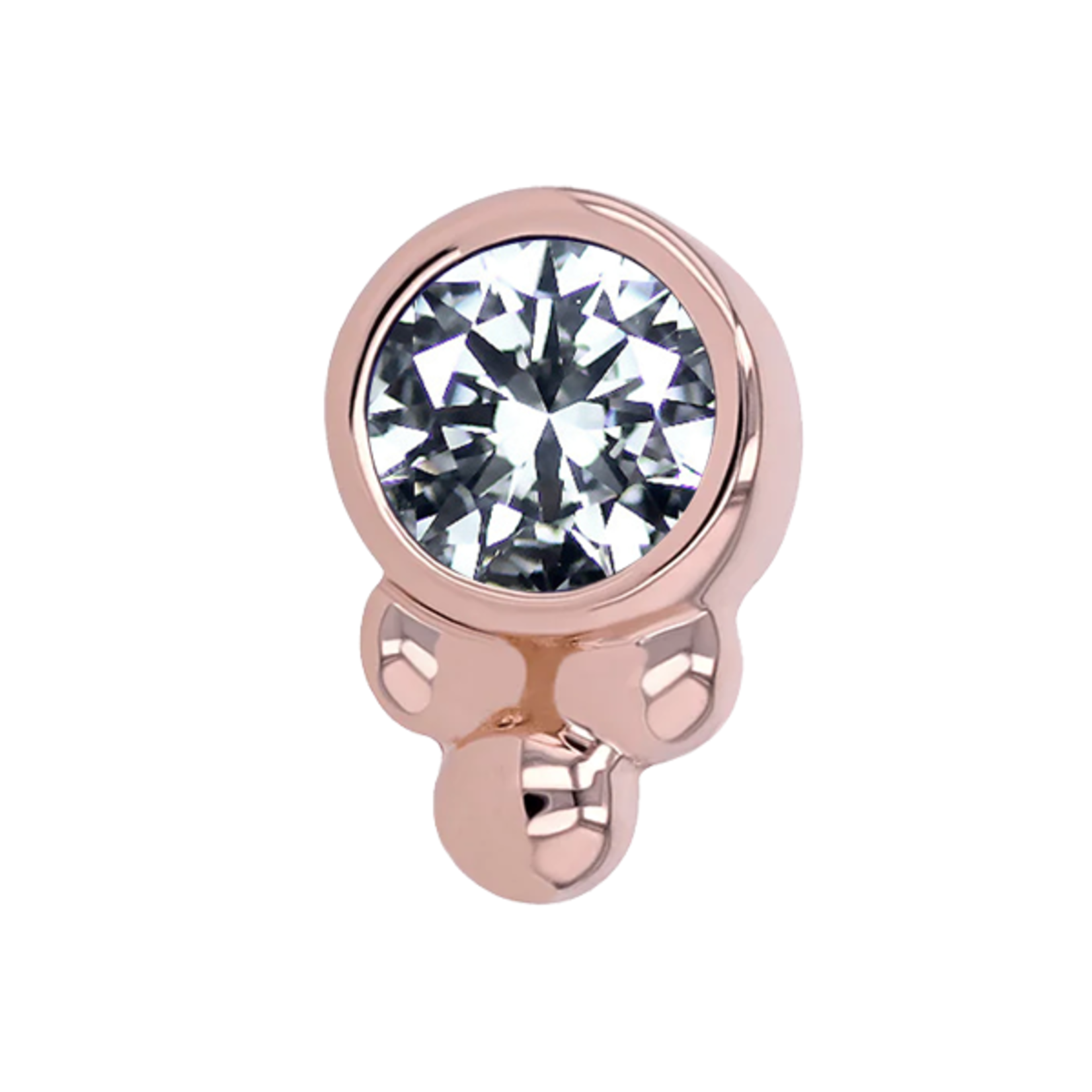 Anatometal Anatometal 14g "Sabrina 1" threaded end with 2.0 CZ
