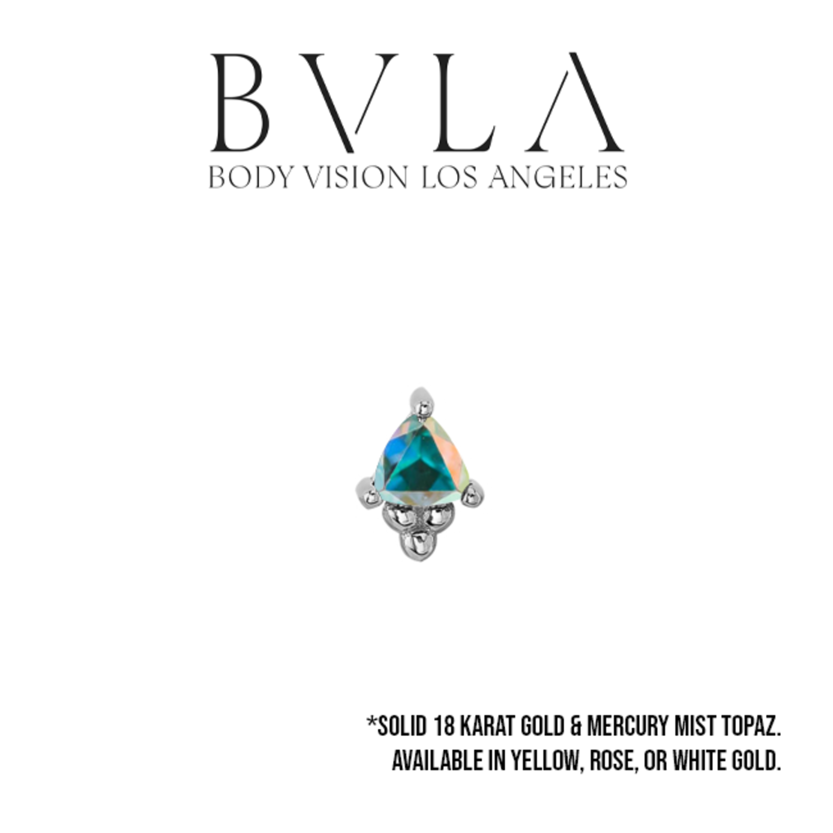 BVLA BVLA "Timka" press fit end with 3.0 Mercury Mist Topaz trillion