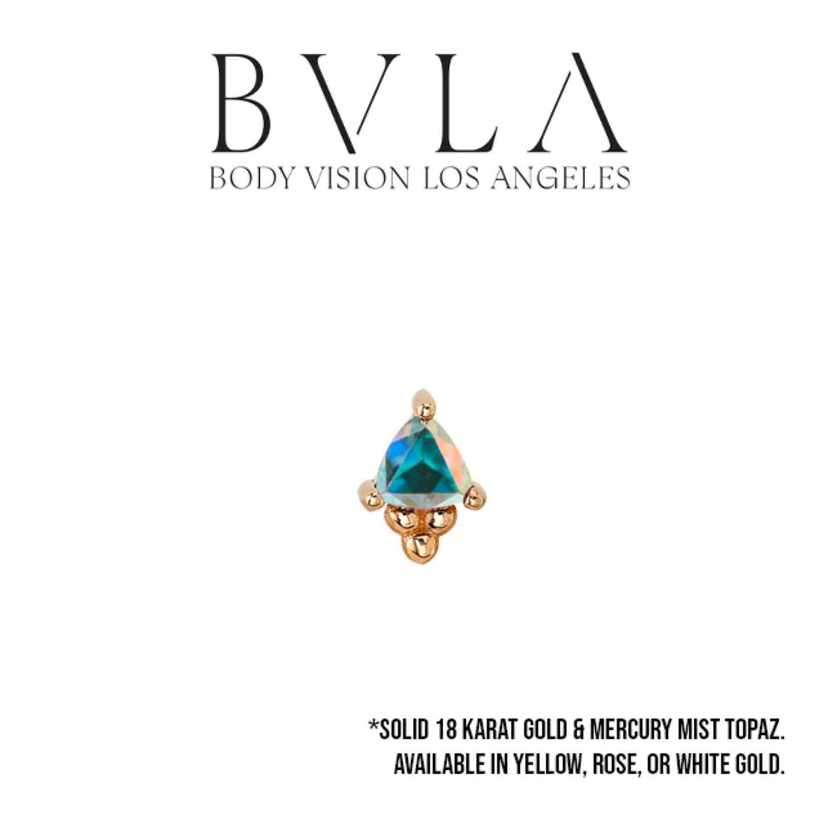 BVLA BVLA "Timka" press fit end with 3.0 Mercury Mist Topaz trillion