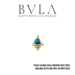 BVLA BVLA 5.5x3.0mm "Timka" Press-Fit End with 3.0mm Mercury Mist Topaz
