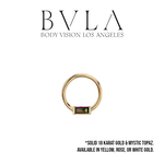 BVLA BVLA 16g Fixed Ring with Mystic Topaz Baguette