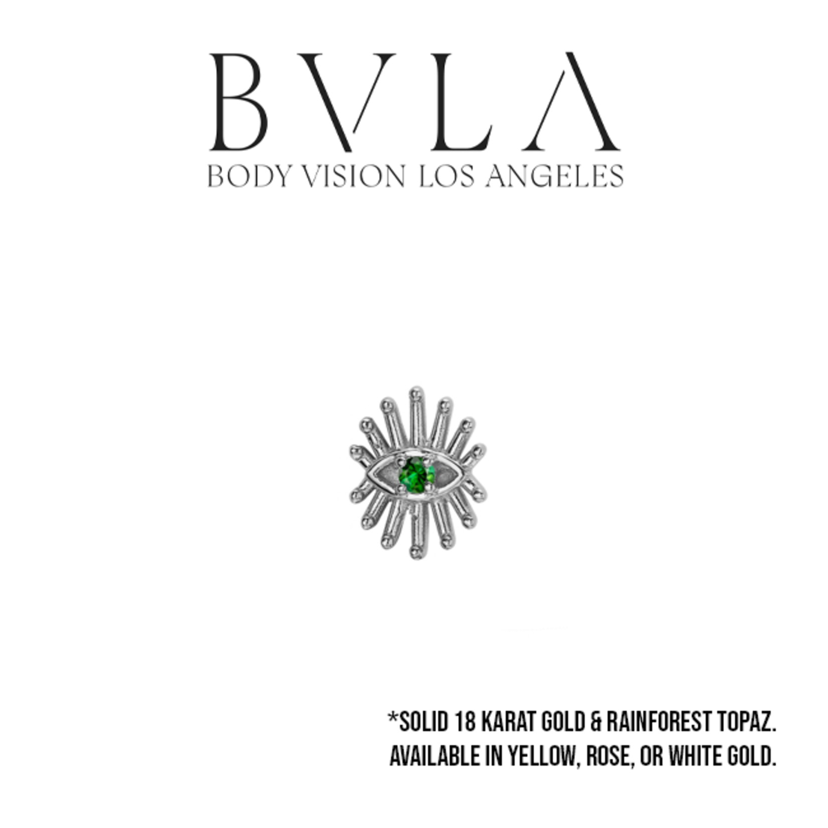 BVLA BVLA 5x4 "Mini Trixy" threaded end with 1.0 rainforest topaz