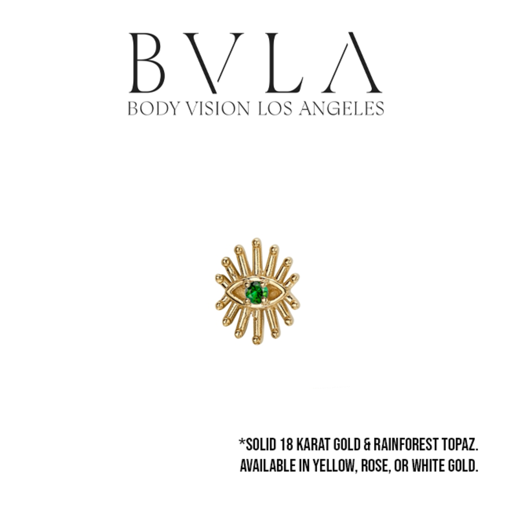 BVLA BVLA 5x4 "Mini Trixy" threaded end with 1.0 rainforest topaz