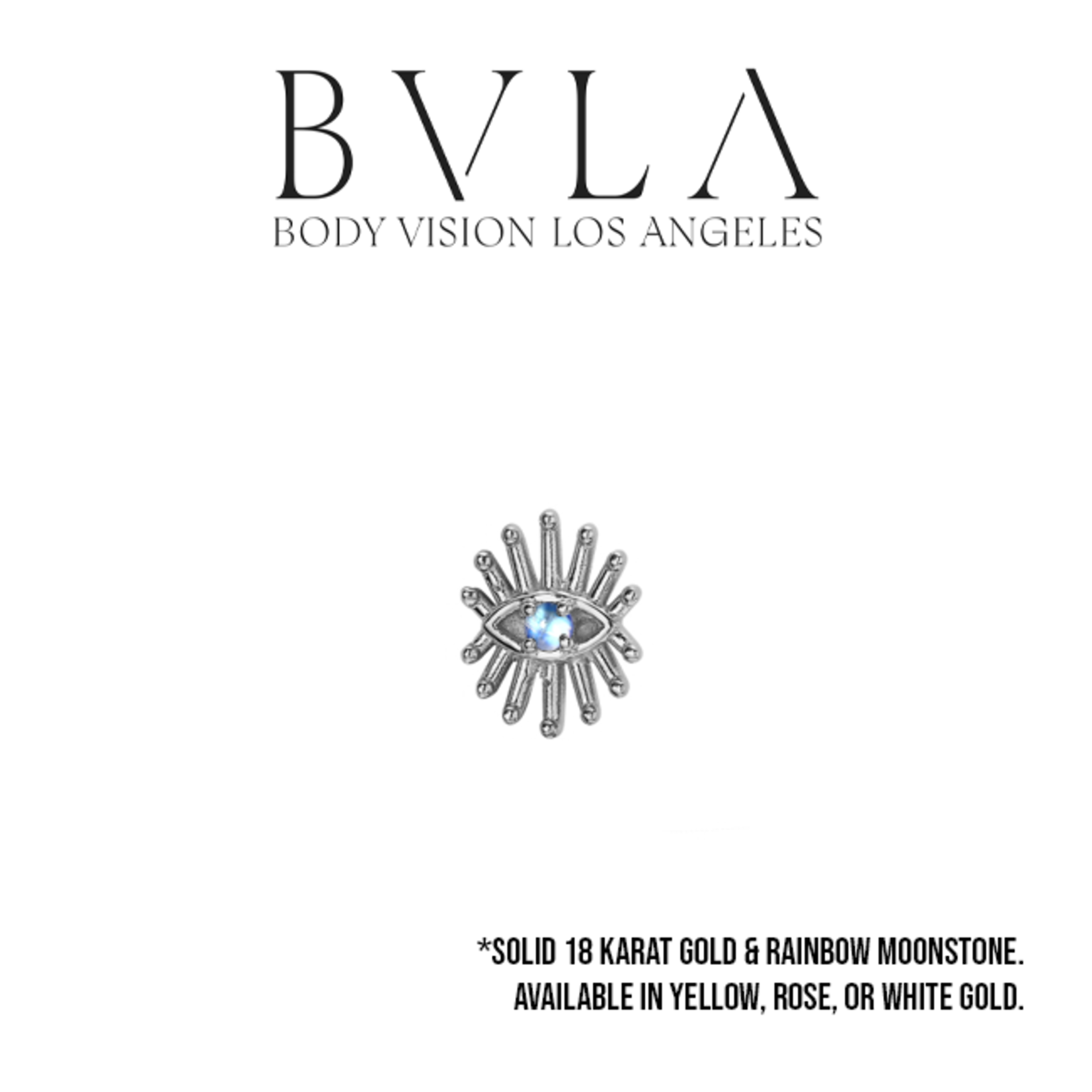 BVLA BVLA 7.5 x6 "Trixy"  threaded end with 1.5 rainbow moonstone