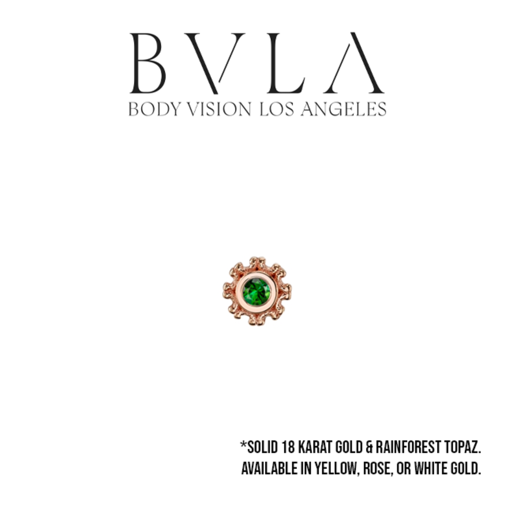 BVLA BVLA 4.5 "Firenze" press fit end with 2.0 Rainforest topaz
