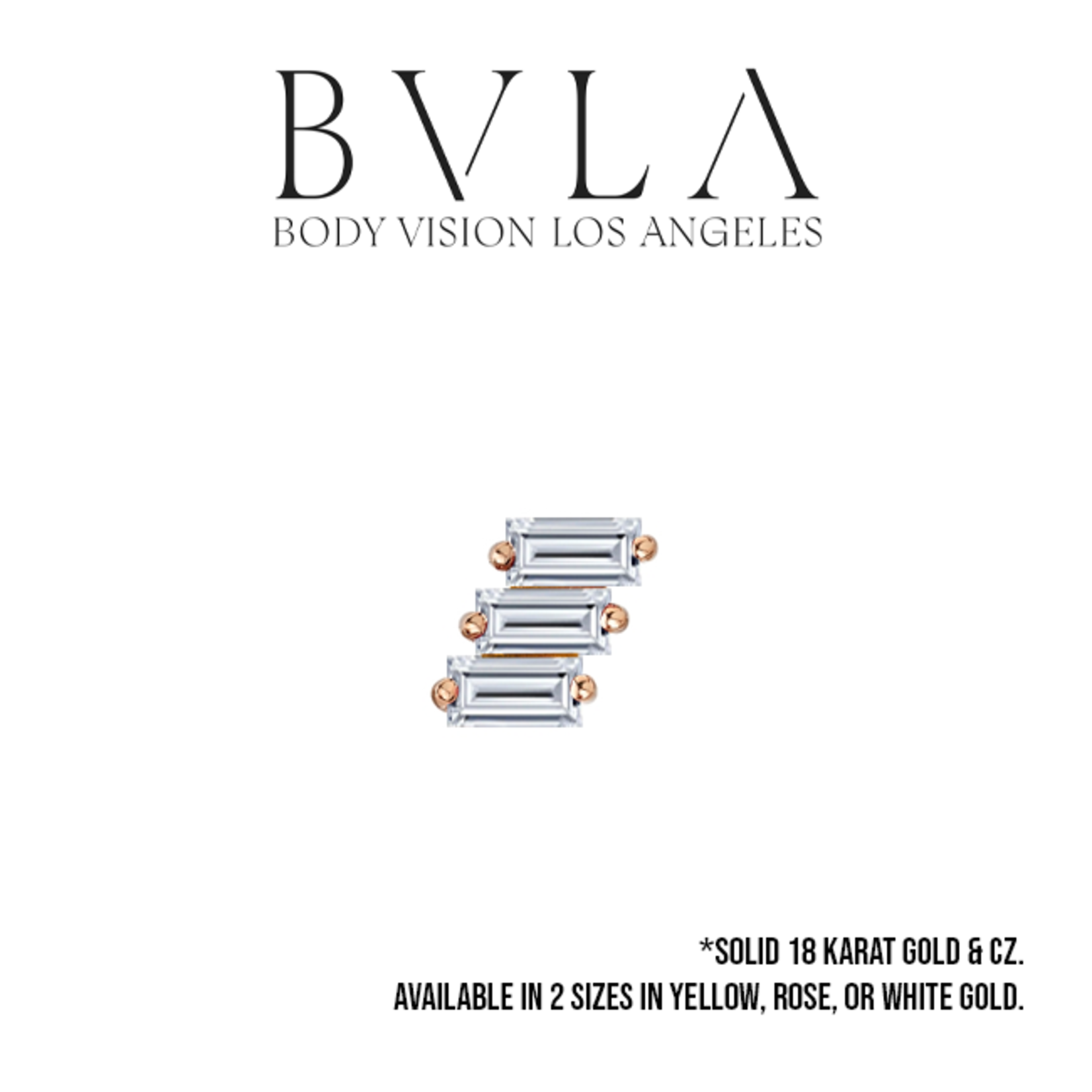 BVLA BVLA "Liara 3" threaded end with CZ baguettes